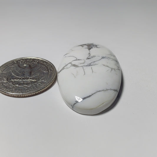 Howlite gemstone cabochon - natural crystal healing stone for jewelry making by Gemivra