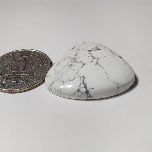 Howlite gemstone cabochon - natural crystal healing stone for jewelry making by Gemivra