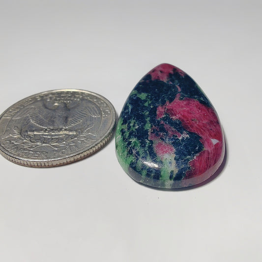 Ruby Zosite gemstone cabochon - natural crystal healing stone for jewelry making by Gemivra
