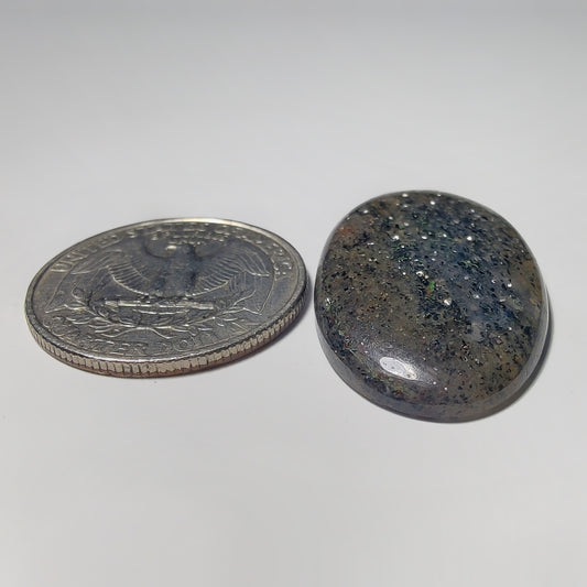 Midnight Quartz gemstone cabochon - natural crystal healing stone for jewelry making by Gemivra