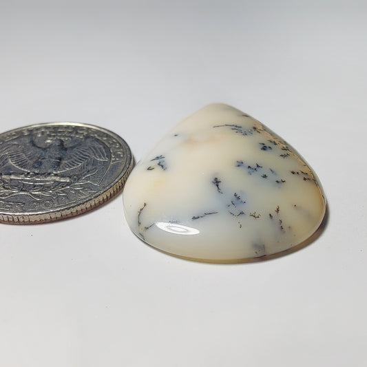 Dendritic Agate gemstone cabochon - natural crystal healing stone for jewelry making by Gemivra