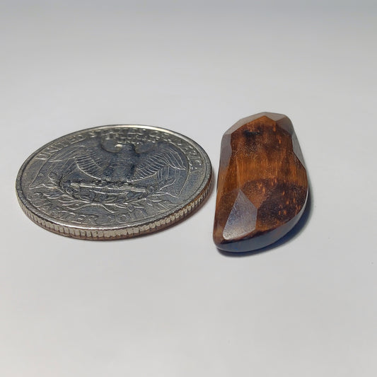 Rose Cut Tiger Eye gemstone cabochon - natural crystal healing stone for jewelry making by Gemivra