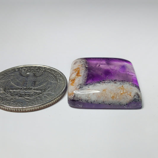 Amethyst Cabochon gemstone cabochon - natural crystal healing stone for jewelry making by Gemivra
