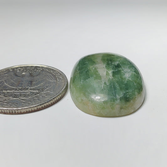 Golden Seraphinite Cabochon gemstone cabochon - natural crystal healing stone for jewelry making by Gemivra