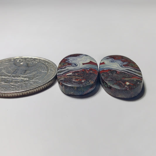 Crazy Lace Agate Pair