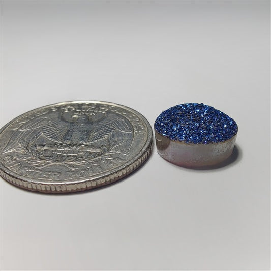 Blue Titanium Coated Quartz Druzy