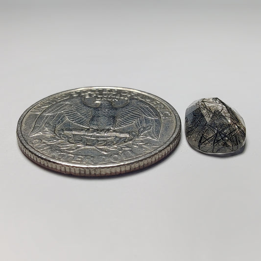 Rose Cut Black Rutile Quartz