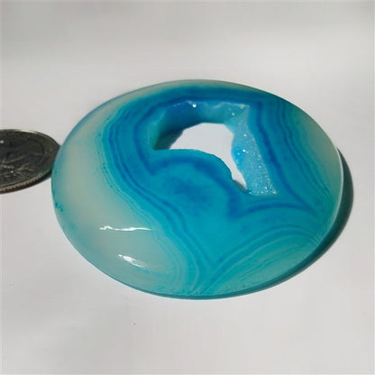 Dyed Solar Slice Druzy gemstone cabochon - natural crystal healing stone for jewelry making by SemiPreciousCabs