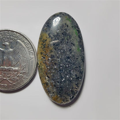 Mid Night Quartz gemstone cabochon - natural crystal healing stone for jewelry making by SemiPreciousCabs