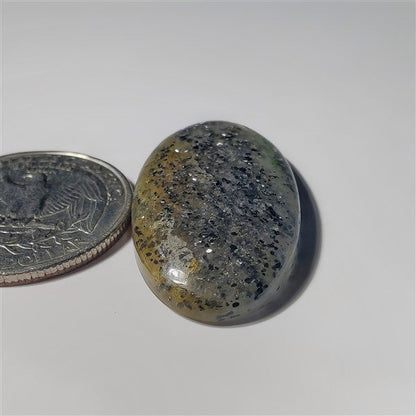 Mid Night Quartz gemstone cabochon - natural crystal healing stone for jewelry making by SemiPreciousCabs