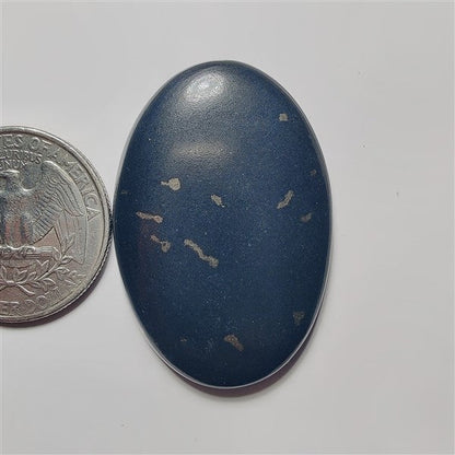 Black Dot Agate gemstone cabochon - natural crystal healing stone for jewelry making by SemiPreciousCabs