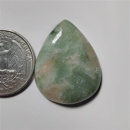 Golden Serphnite gemstone cabochon - natural crystal healing stone for jewelry making by SemiPreciousCabs