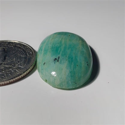 Amazonite gemstone cabochon - natural crystal healing stone for jewelry making by SemiPreciousCabs