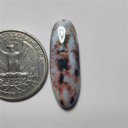 Ocean Jasper gemstone cabochon - natural crystal healing stone for jewelry making by SemiPreciousCabs