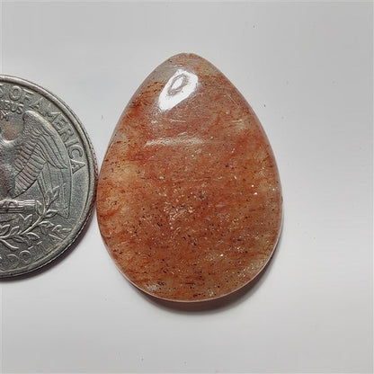 Strawberry Quartz gemstone cabochon - natural crystal healing stone for jewelry making by SemiPreciousCabs