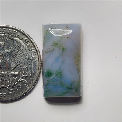 Moss Agate gemstone cabochon - natural crystal healing stone for jewelry making by SemiPreciousCabs