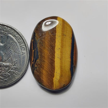 Tiger Eye gemstone cabochon - natural crystal healing stone for jewelry making by SemiPreciousCabs