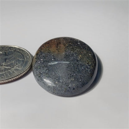 Mid Night Quartz gemstone cabochon - natural crystal healing stone for jewelry making by SemiPreciousCabs