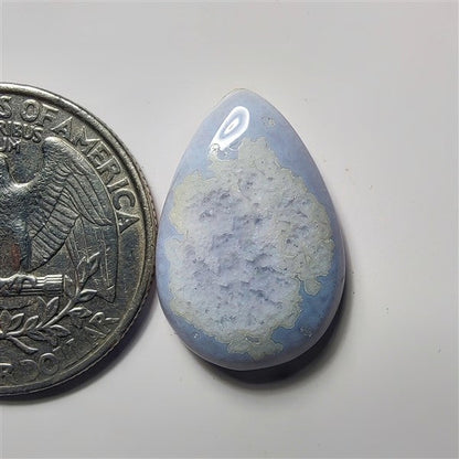 Blue Lace Agate gemstone cabochon - natural crystal healing stone for jewelry making by SemiPreciousCabs