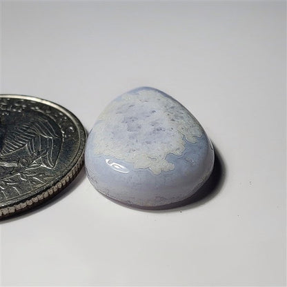 Blue Lace Agate gemstone cabochon - natural crystal healing stone for jewelry making by SemiPreciousCabs