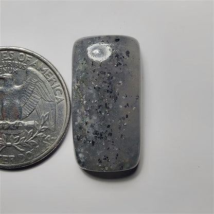 Mid Night Quartz gemstone cabochon - natural crystal healing stone for jewelry making by SemiPreciousCabs