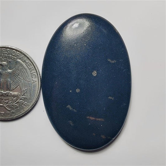 Black Dot Agate gemstone cabochon - natural crystal healing stone for jewelry making by SemiPreciousCabs