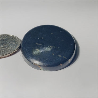 Black Dot Agate gemstone cabochon - natural crystal healing stone for jewelry making by SemiPreciousCabs