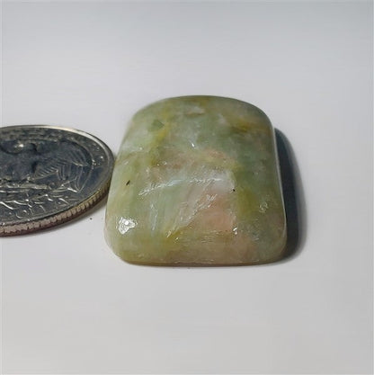 Golden Serphnite gemstone cabochon - natural crystal healing stone for jewelry making by SemiPreciousCabs