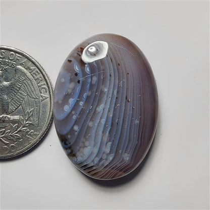 Botswana Agate gemstone cabochon - natural crystal healing stone for jewelry making by SemiPreciousCabs