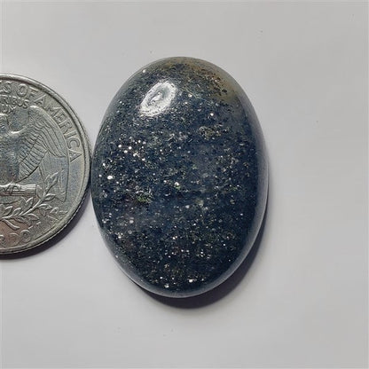 Mid Night Quartz gemstone cabochon - natural crystal healing stone for jewelry making by SemiPreciousCabs