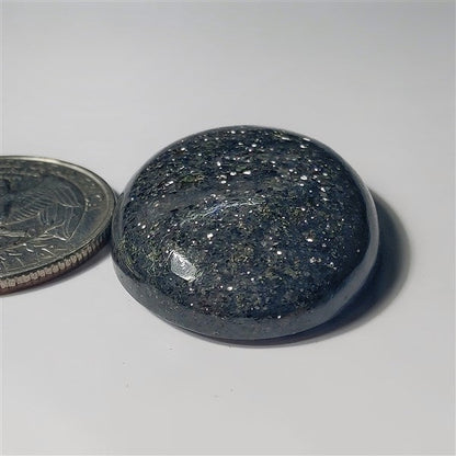 Mid Night Quartz gemstone cabochon - natural crystal healing stone for jewelry making by SemiPreciousCabs