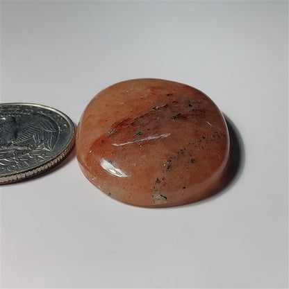 Strawberry Quartz gemstone cabochon - natural crystal healing stone for jewelry making by SemiPreciousCabs