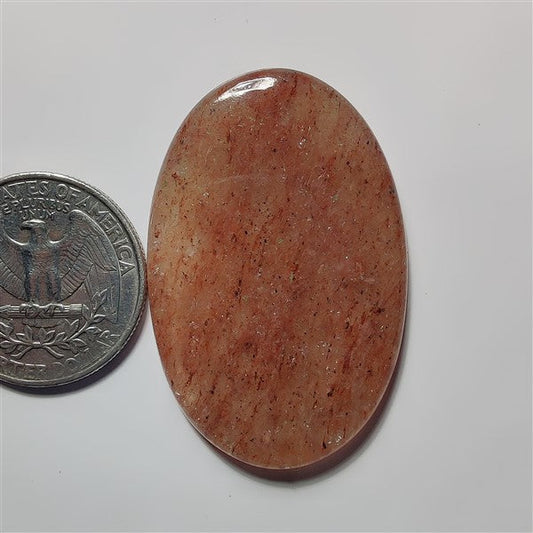 Strawberry Quartz gemstone cabochon - natural crystal healing stone for jewelry making by SemiPreciousCabs