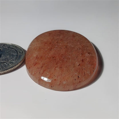 Strawberry Quartz gemstone cabochon - natural crystal healing stone for jewelry making by SemiPreciousCabs