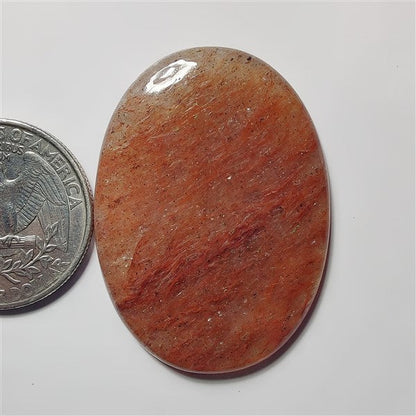 Strawberry Quartz gemstone cabochon - natural crystal healing stone for jewelry making by SemiPreciousCabs