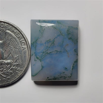 Milky Moss Agate gemstone cabochon - natural crystal healing stone for jewelry making by SemiPreciousCabs