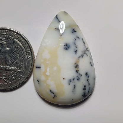 Dendritic Agate gemstone cabochon - natural crystal healing stone for jewelry making by SemiPreciousCabs