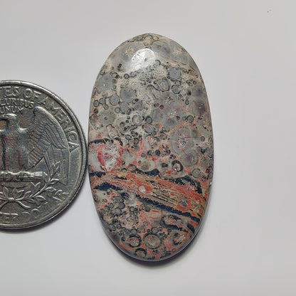 Leopard Skin Jasper gemstone cabochon - natural crystal healing stone for jewelry making by SemiPreciousCabs