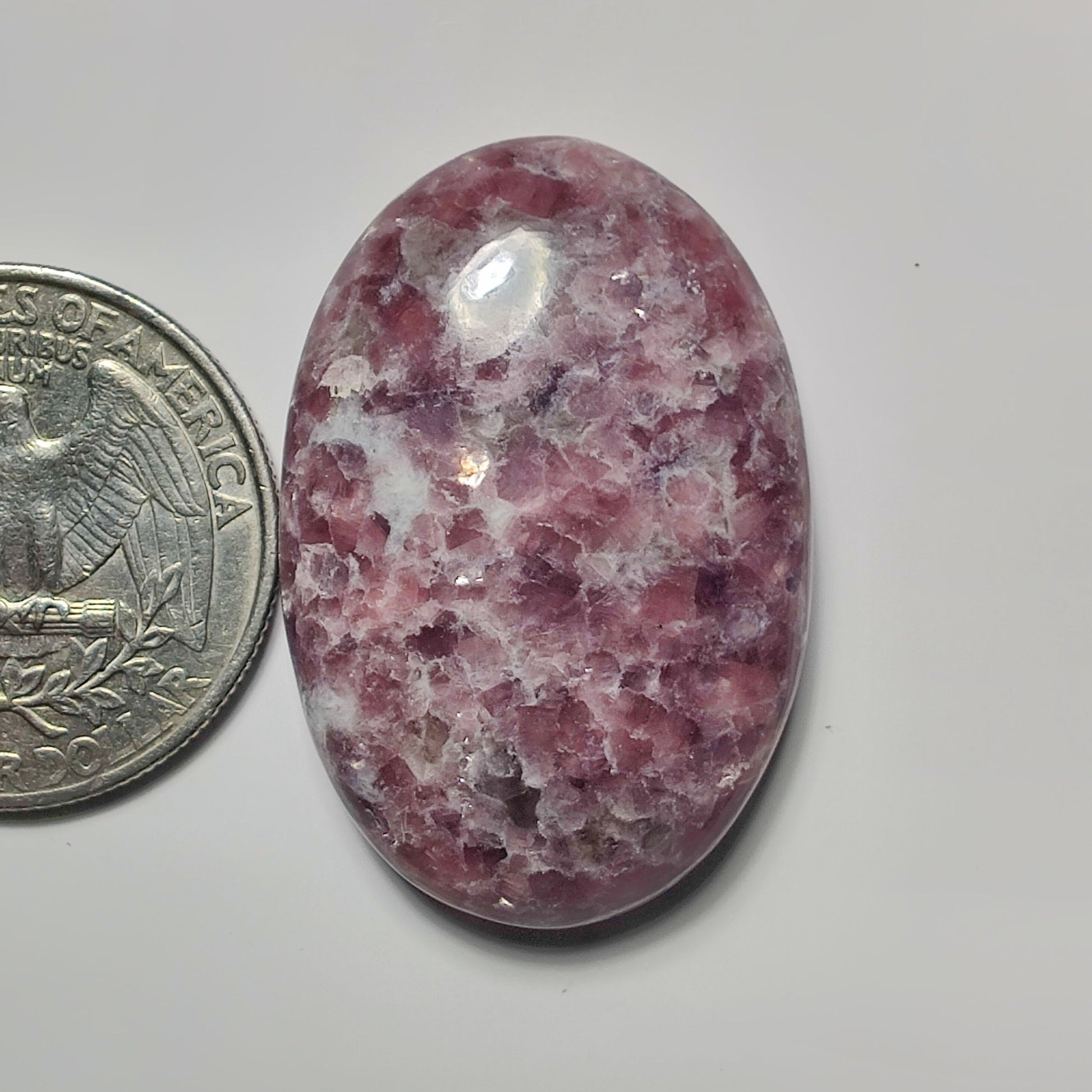 Lapidolite gemstone cabochon - natural crystal healing stone for jewelry making by SemiPreciousCabs