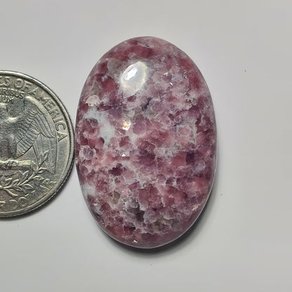 Lapidolite gemstone cabochon - natural crystal healing stone for jewelry making by SemiPreciousCabs