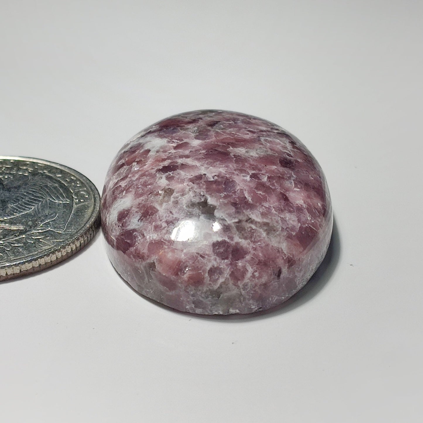 Lapidolite gemstone cabochon - natural crystal healing stone for jewelry making by SemiPreciousCabs