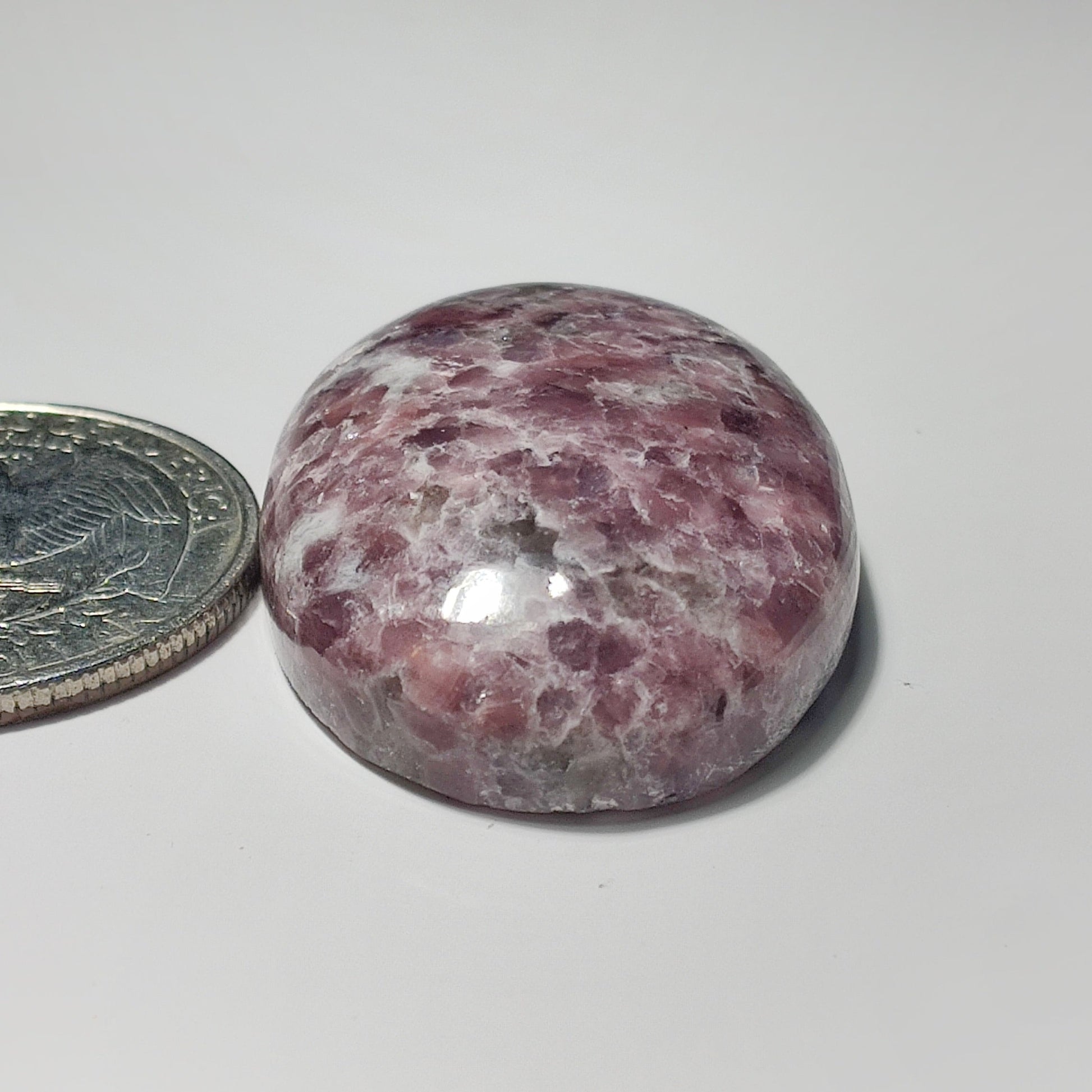 Lapidolite gemstone cabochon - natural crystal healing stone for jewelry making by SemiPreciousCabs