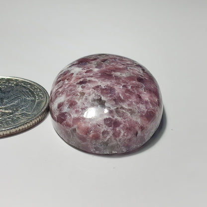 Lapidolite gemstone cabochon - natural crystal healing stone for jewelry making by SemiPreciousCabs