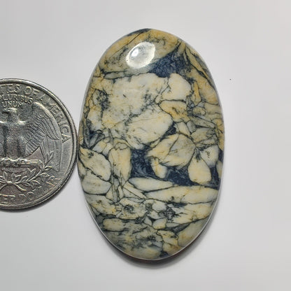 Pinolith Jasper gemstone cabochon - natural crystal healing stone for jewelry making by SemiPreciousCabs