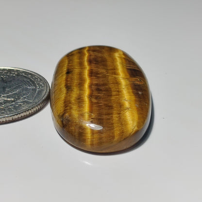 Tiger Eye gemstone cabochon - natural crystal healing stone for jewelry making by SemiPreciousCabs
