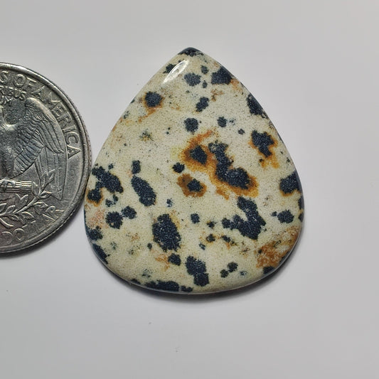 Dalamantion Jasper gemstone cabochon - natural crystal healing stone for jewelry making by SemiPreciousCabs