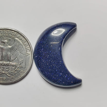 Blue Gold Stone gemstone cabochon - natural crystal healing stone for jewelry making by SemiPreciousCabs