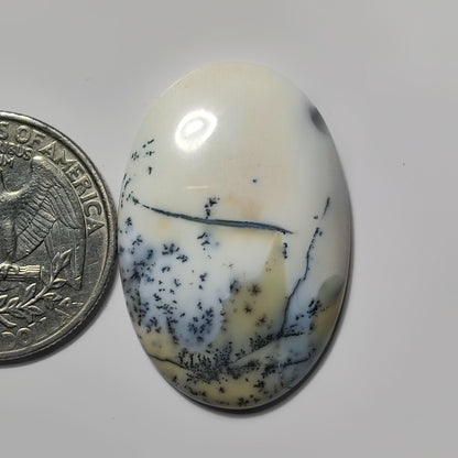 Dendritic Agate gemstone cabochon - natural crystal healing stone for jewelry making by SemiPreciousCabs