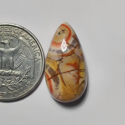 Bird Eye Agate gemstone cabochon - natural crystal healing stone for jewelry making by SemiPreciousCabs