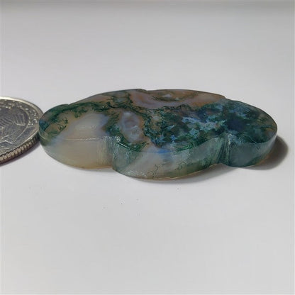 Moss Agate gemstone cabochon - natural crystal healing stone for jewelry making by SemiPreciousCabs